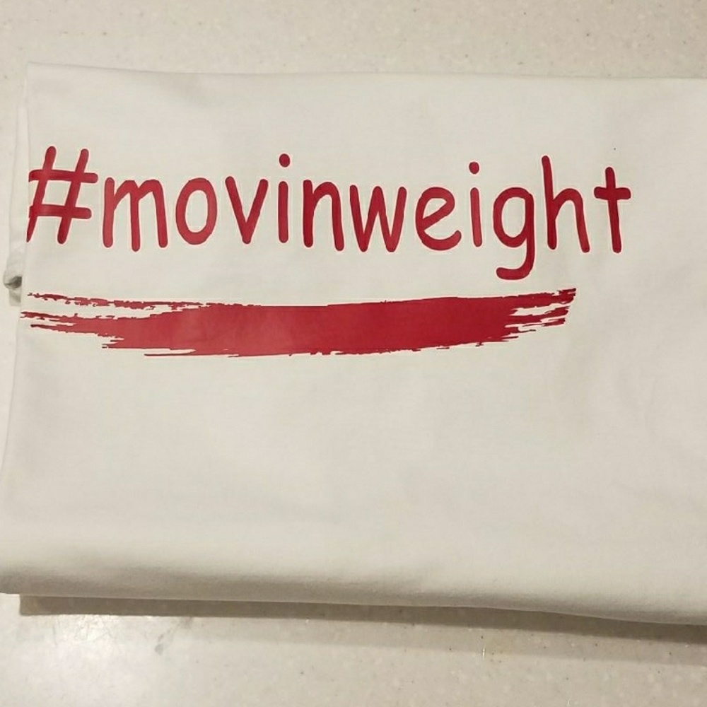 Brand new "#movinweight" Tee